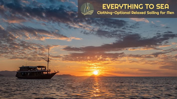 Indonesia clothing optional sailing trip for men