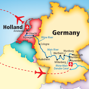  Nuremberg to Amsterdam All-Gay River Cruise map