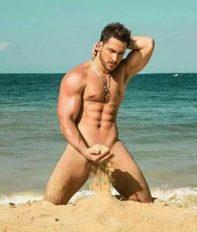 Naked gay Caribbean