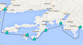 Turkey gay nude sailing cruise map