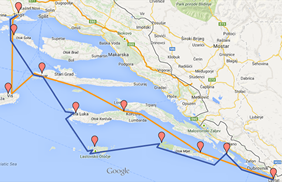 Croatia gay nude sailing cruise map