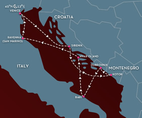 Adriatic Gay Cruise 2023 map