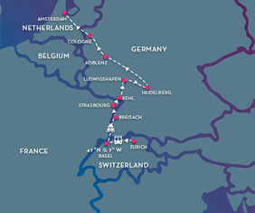 Europe Christmas Gay Cruise 2023 map