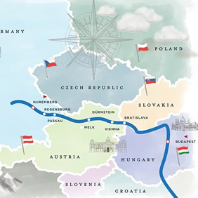 Danube Christmas Gay Cruise map