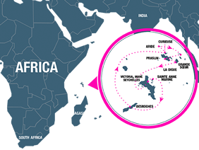 Seychelles Gay Cruise 2022 map