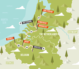 Amsterdam Gay Pride cruise map