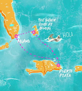 Caribbean Esccape gay cruise map