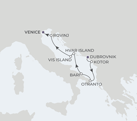 Adriatic gay cruise map