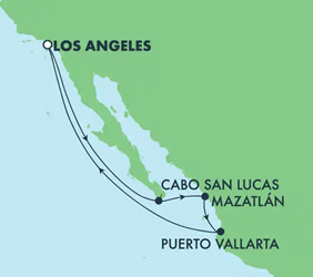 Mexican Riviera gay cruise map