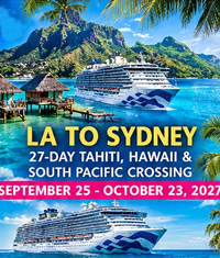 Los Angeles to Sydney Pacific Gay Cruise 2027