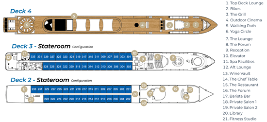 Transcend Connect deck plan