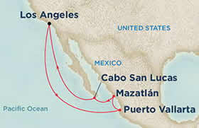 Mexican Riviera gay cruise map