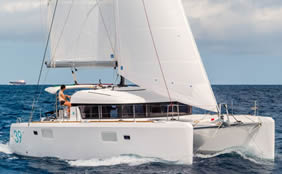 Gay sailing catamaran