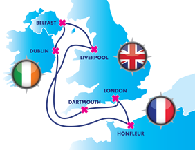British Isles gay cruise map