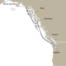 Alaska Gay Cruise map