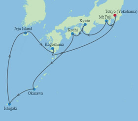 Japan Gay Cruise 2024 map