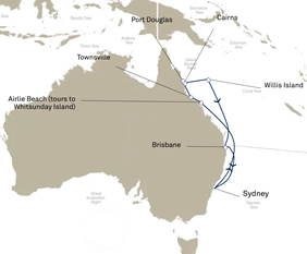 Australia Queensland Gay Cruise map