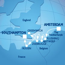 Northern Europe Gay Group Cruise on Azamara Journey map