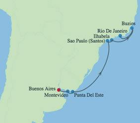 Brazil gay cruise map