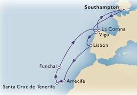 Queen Victoria Canary Islands Gay Group cruise Map