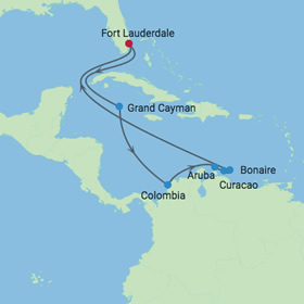 Ultimate Caribbean Cruise map