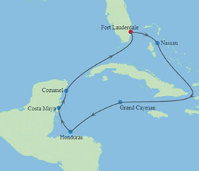 New Year Caribbean Gay Cruise map