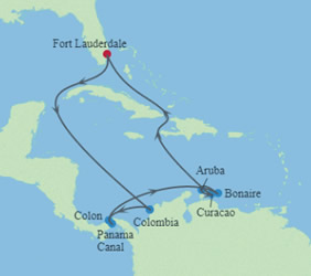 Christmas & New Year Caribbean Gay Cruise map