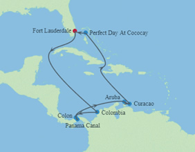 Christmas & New Year Caribbean Gay Cruise map