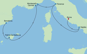 Celebrity Edge Mediterranean Cruise 2019 map