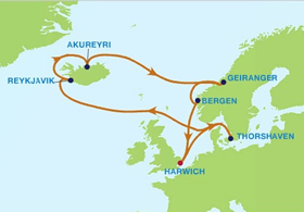 Iceland and Fjords Gay Group Cruise on Celebrity's Infinity map