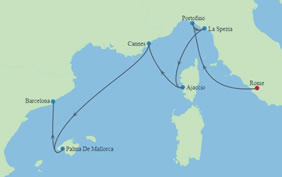 Celebrity Edge Mediterranean Cruise 2022 map