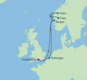 Norwegian Fjords Gay Cruise map