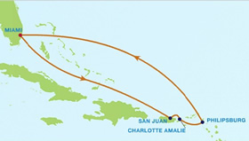 Post-Thanksgiving Caribbean Gay Group Cruise map
