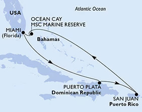 Eastern Caribbean Gay Cruise map