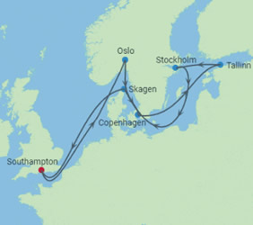 Scandinavia gay cruise map