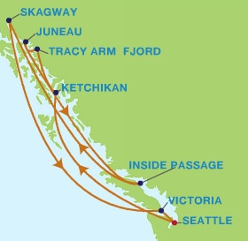 Alaska Gay Group Cruise on Celebrity's Solstice map