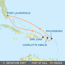 Eastern Caribbean Gay Group Cruise on Celebrity's Solstice map