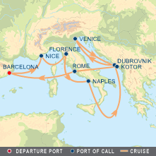 Mediterranean Gay Group Cruise on Celebrity's Solstice map