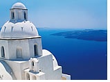 Gay group cruise visiting Santorini, Greece