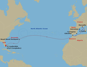 Transatlantic Gay Cruise Map
