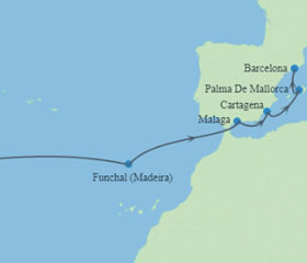 Transatlantic Europe Gay Cruise map