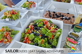 Gay sailing cruise meal
