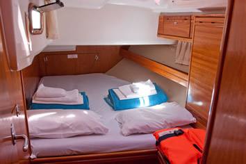 Gay Sailing yacht cabin