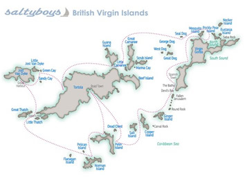 British Virgin Islands Nude Gay sailing cruise map
