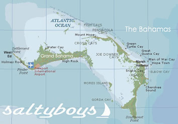 Bahamas Gay sailing cruise map