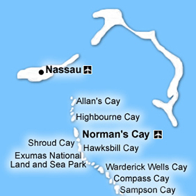 Bahamas gay sailing cruise map