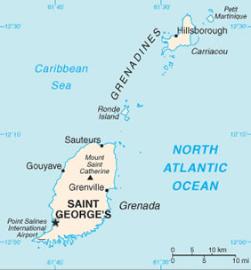 Caribbean Grenadines gay cruise map