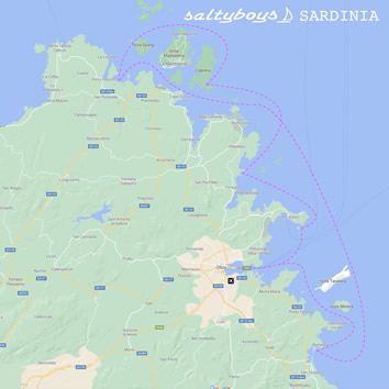 Sardinia Gay sailing cruise map