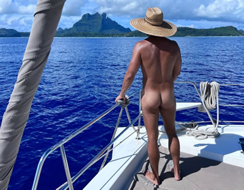 Nude gay Tahiti sailing cruise