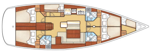 Beneteau 50 floor plan